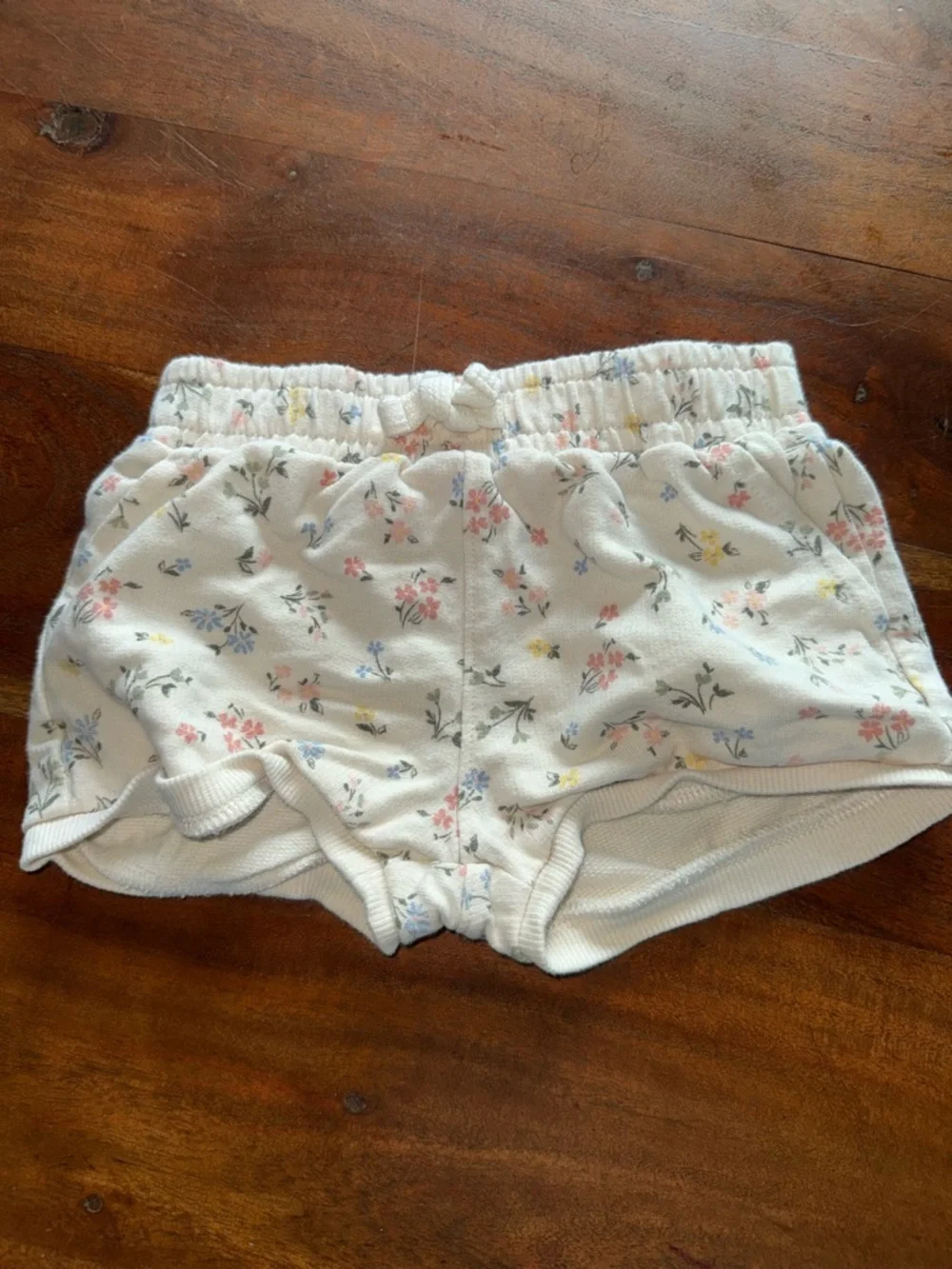 Carter's Cream Floral‎ Baby Shorts with Pastel Print